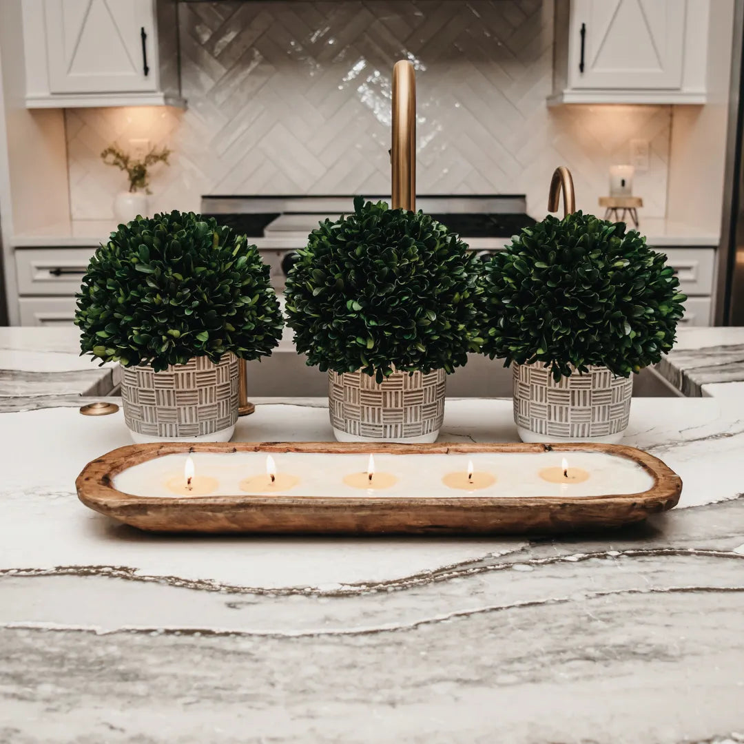 5-Wick Dough Bowl Soy Candle - Amber Noir